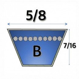 B54 B Section Quality Vee Belt 1410 mm Internal Length 17X11X54",aka B 54 