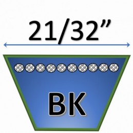 BLUE 5/8" X 114" V BELT B111K B-SECTION MADE WITH KEVLAR 