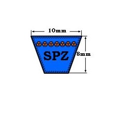 Protorque SPZ1850-Protorque SPZ Section Wedge V Belt 10x8x1850mm 