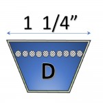 1 1/4"  -  V Belts Classic D Section