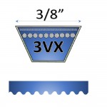 3/8" 3vx Cogged V Belt