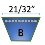 21/32" - BK Section Kevlar V Belts